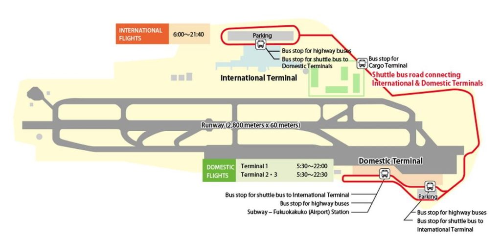 Схема парковок аэропорта Фукуок